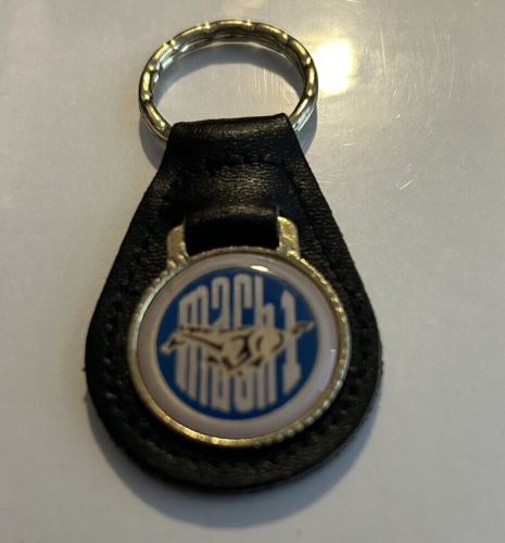 Ford mustang mach 1  leather key chain ring fob new