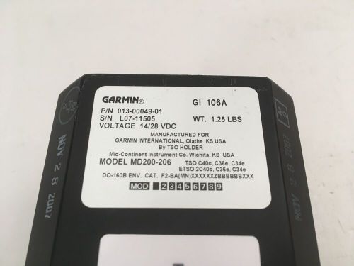 Garmin gi 106a - p/n 013-00049-01 - repaired - easa f1