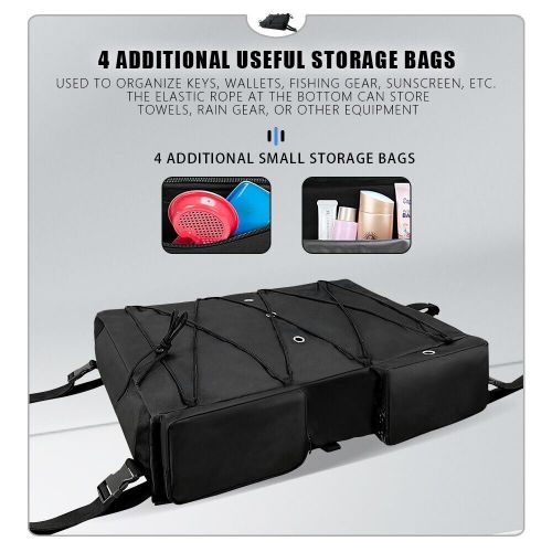 Waterproof boat t-top storage bag overhead t-bag holds 4 type ii life jackets