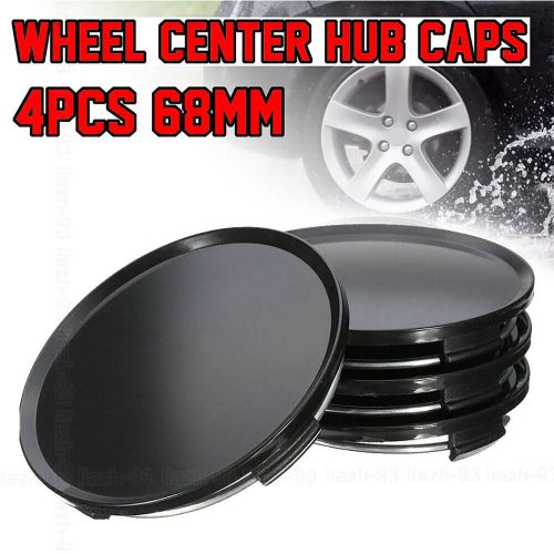 4pcs 68mm black wheel hubs center hub cap universal wheel rim hub cover caps