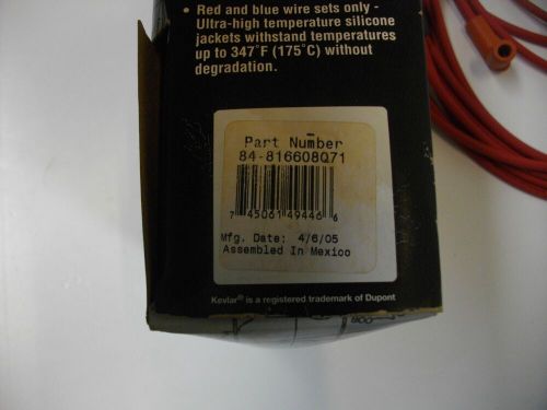 Mercury marine quicksilver mercruiser 84-816608q71 ignition wire kit oem 350 hei