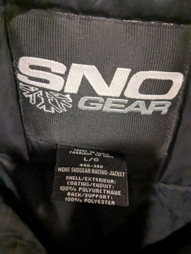 Sno gear racing snowmobile jacket coat black 3m yellow men large 80s 90s classic