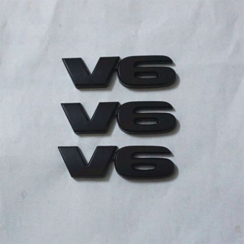 1x matte black v6 metal decal emblem badge sticker sr5 engine pickup trunk sport