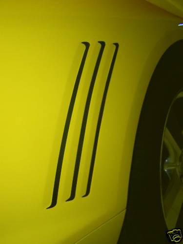 2010-2013 chevrolet camaro thin quarter gill/vent blackout decal-choose color