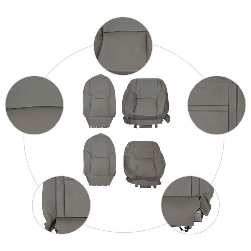 Fit for 03-09 toyota 4runner limited driver &amp; passenger pu seat covers grey