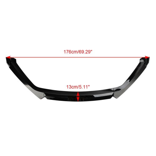 Gloss black front spoiler lip performance fit seat leon 5f 2012-2020 #9