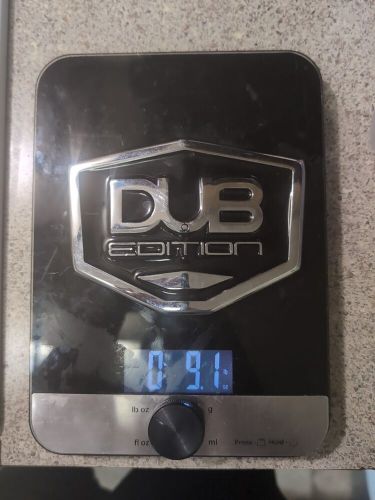 Dub edition metal chrome badge emblem 9oz heavy 5&#034;x3.5&#034;