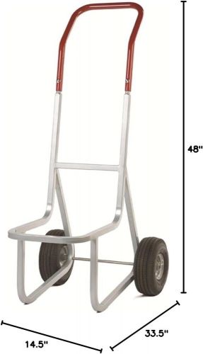 Raymond 500pn stacked chair dolly with 4.1&#034; x 10&#034; airless red, gray, black