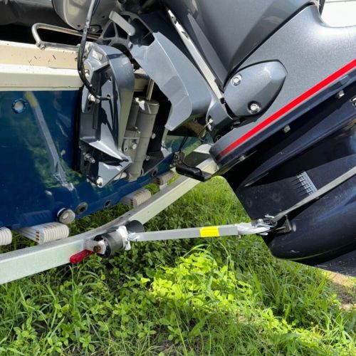 Outboard boat motor adjustable transom saver support bar, adjustable 23 to 35&#034;