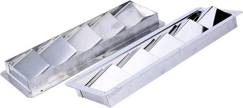 2pcs boat marine louver vent stainless steel 5 slots ventilation 12-3/4&#034;x4-3/8&#034;