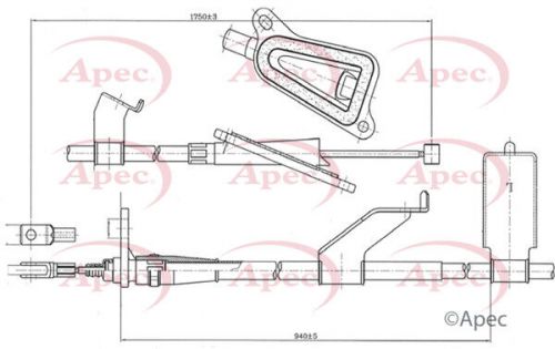 Handbrake cable fits nissan x-trail t30 2.5 rear left 03 to 13 qr25de hand brake