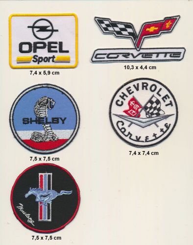 Corvette shelby patch patch b-stock set 5 piece car racing racing b098-