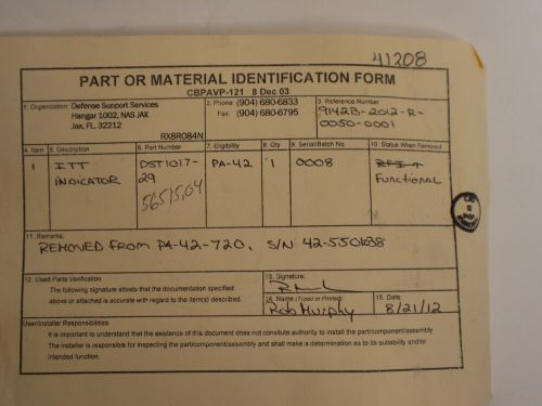 RAGEN DST1017-29 Temperature Indicator / Piper 56515-4 Removed Working with Tag, US $300.00, image 2