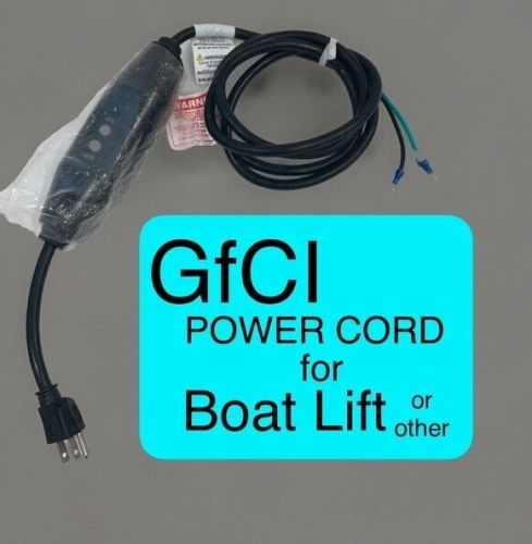 Bremis gfci  125v 6&#039; cord for lunmar boat lifts bremis lift / other applications