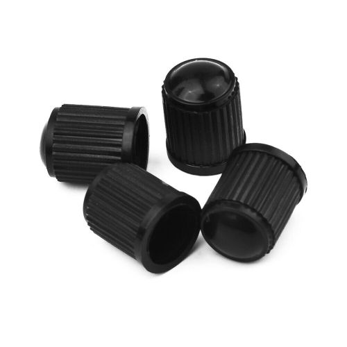 Black car tyre valve cap dome shape prevents air leak &amp; dust pack of 20