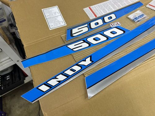 New nos oem 90 1990 polaris indy 500 carb hood decals decal sticker kit 35th