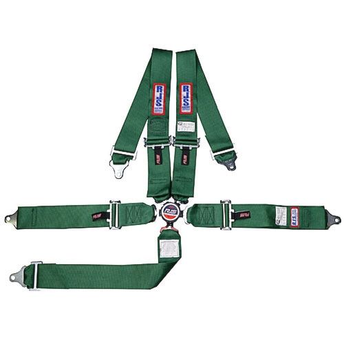 Rjs racing equipment 1032509 5-point cam-lock racing harness green