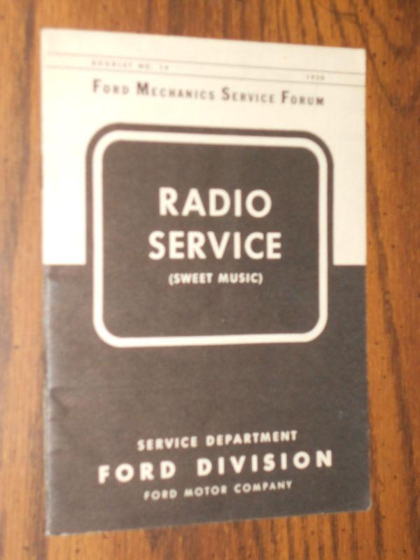 1950 ford car / radio / shop manual / original fomoco book