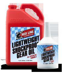 Red line synthetic lighttweight shockproof gear oil, case of 12 quarts 