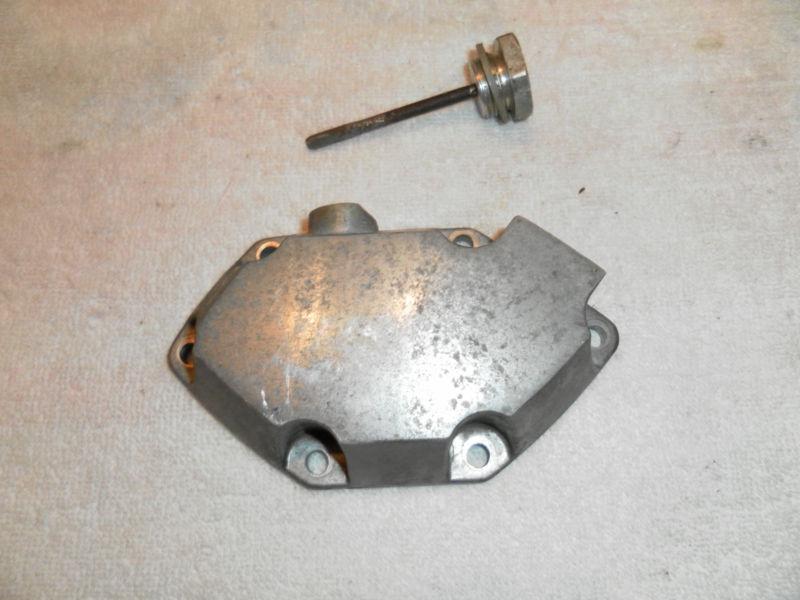 Harley fxr shovelhead transmission side end cover w/dipstick 5 speed