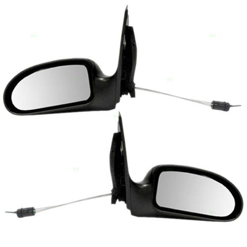 New pair set manual remote side view mirror glass housing 02-07 ford focus