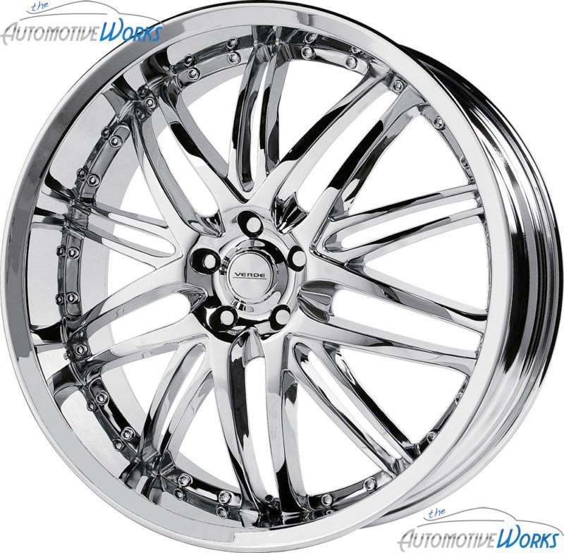 1 - 18x8 verde kaos 5x114.3 5x4.5 +20mm chrome wheel rim inch 18"