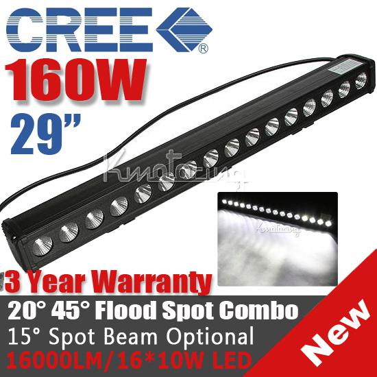 160w 16000lm cree led spot/combo beam work light offroad lamp 120w/180w seckil