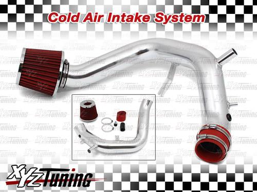 Jdm red 04-08 acura tsx 2.4l cold air intake system + filter 3"