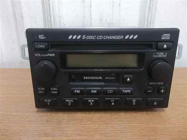 01 02 honda accord radio cassette 6 disc cd player oem