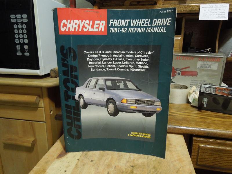 1981-92 chrysler/ chilton's repair manual 