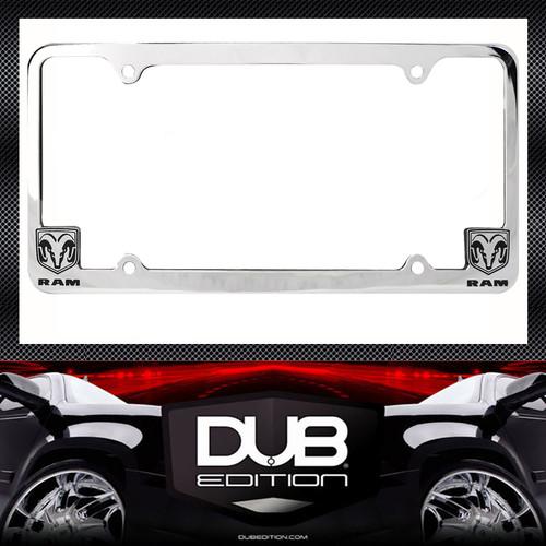 Gemuine licensed dodge ram logo license plate frame ram std extend mega cab