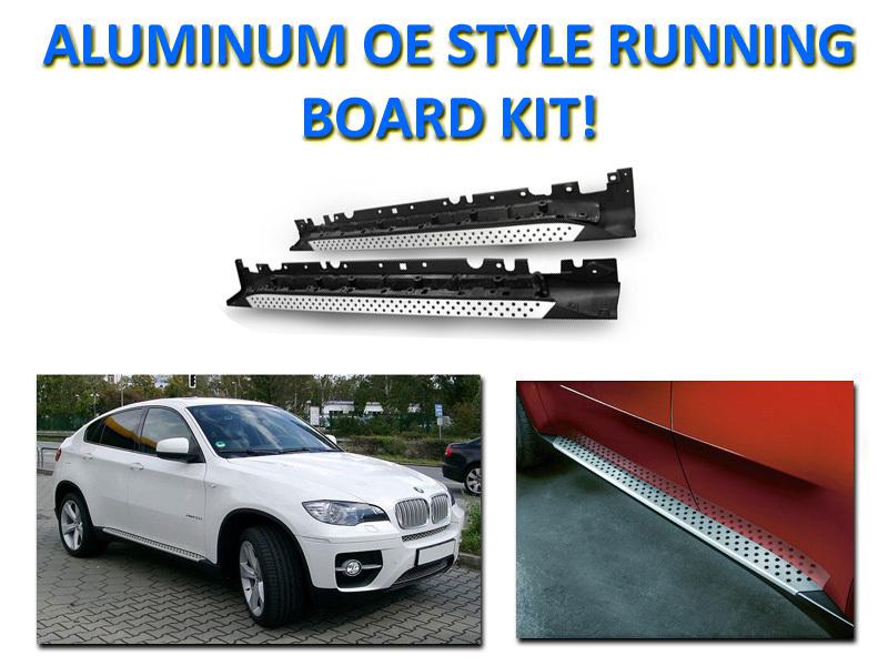 Usa 08-13 bmw e71/e72 x6 oe style side step nerf bar aluminum running board set