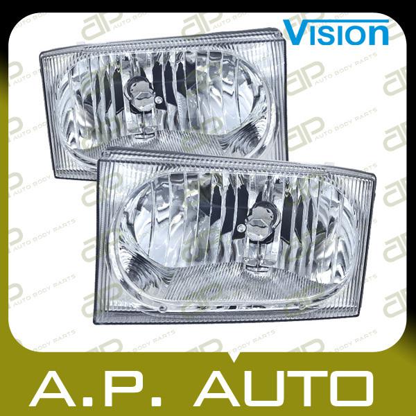 Pair head light lamp assembly 01-04 excursion 02-05 f250 f350 f450 f550 aero l+r