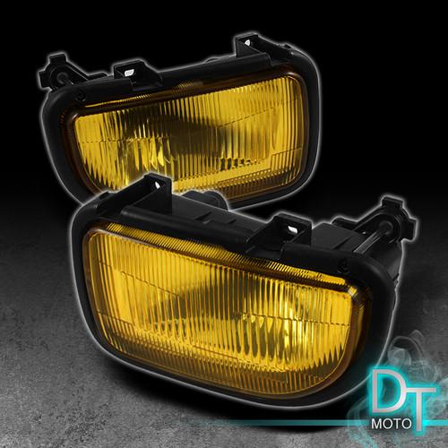 91-95 toyota mr2 yellow driving bumper fog lights lamps +switch left+right pair