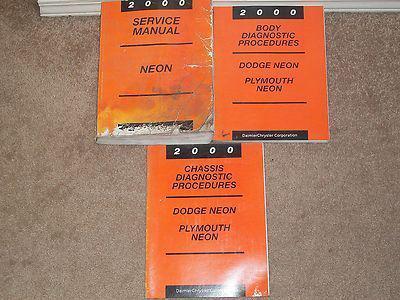 2000 dodge\plymouth neon service manual set