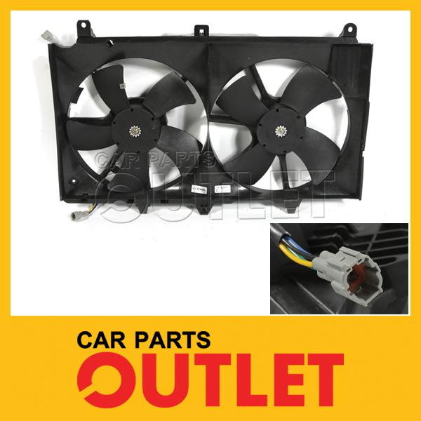 2003-2005 infiniti g35 cooling radiator air conditioning condenser fan assy 350z