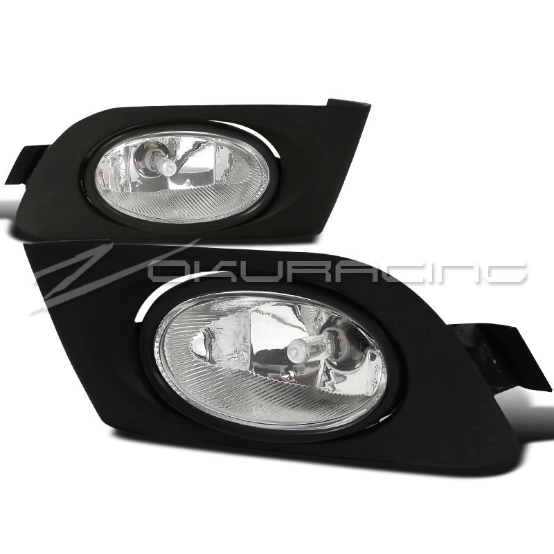 2001-2003 honda civic 2dr/4dr clear fog lights+switch