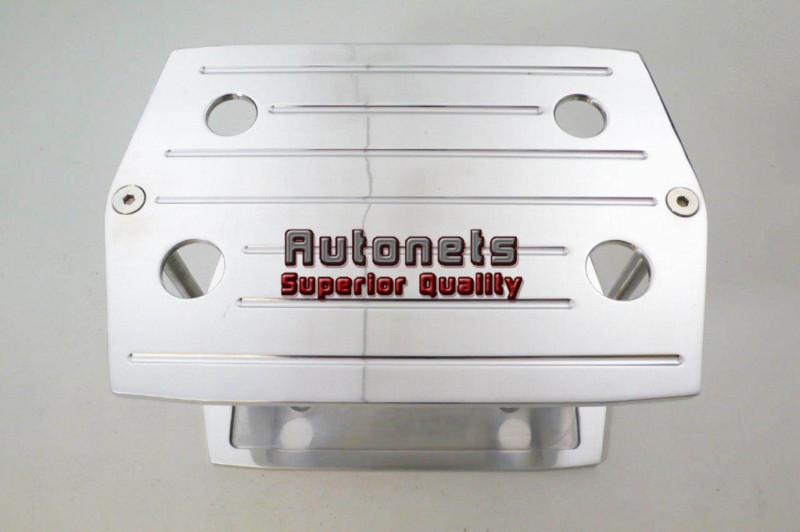 Polished aluminum ball milled optima battery tray hold down red top group 35