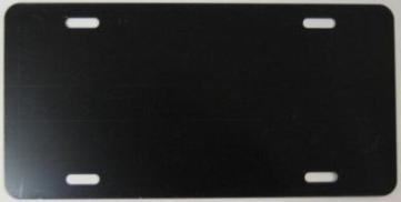 0.040 black aluminum blank license plates - 5 pack