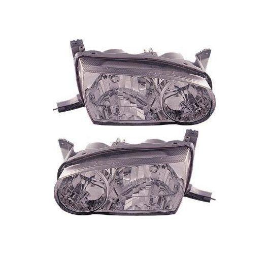 01-02 toyota corolla headlights headlamps left lh & right rh pair set