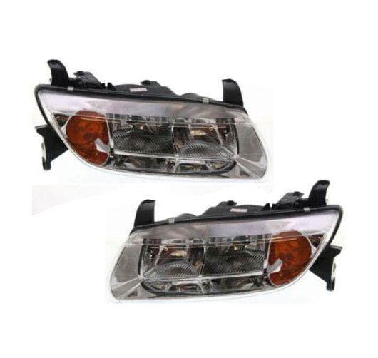 00-02 saturn l series headlights headlamps pair set