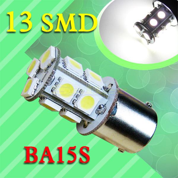 1156 ba15s 13 smd pure white tail brake turn signal 13 led car light bulb lamp