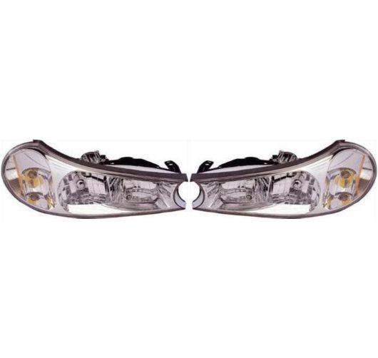 98-00 ford contour headlights headlamps left & right pair set