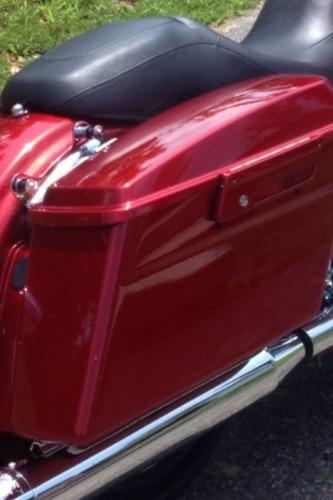 Factory hard bags harley street glide ember red 