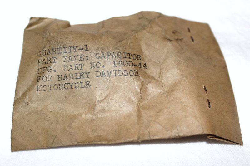 Original harley davidson 45" capacitor nos original packaging oem# 1600-44 (201)