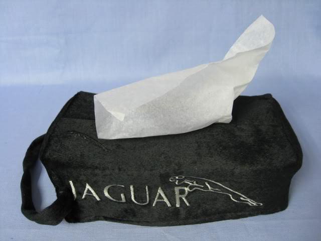 New jaguar black car seat tissue box cover holder case