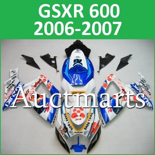 Fit suzuki gsxr 750 gsxr 600 06 07 gsx-r 2006 2007 fairing bodywork k6 g15 c13