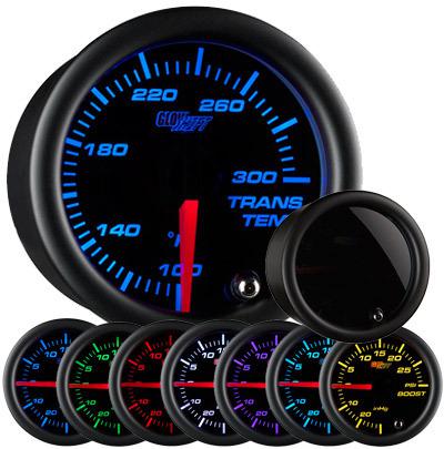 Diesel truck glowshift tinted 7 color series transmission temperature gauge 