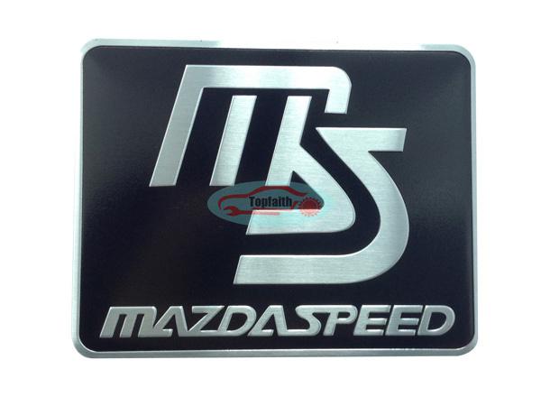 Black metal rear side racing emblem badge sticker for ms speed mazdaspeed  3 6