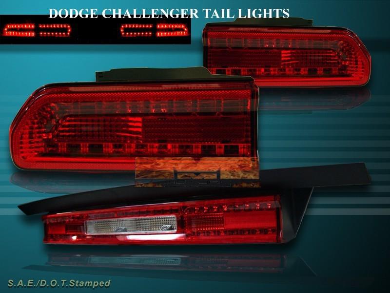 2008 2009 2010 dodge challenger led tail lights se r/t srt8 sxt 3pcs set